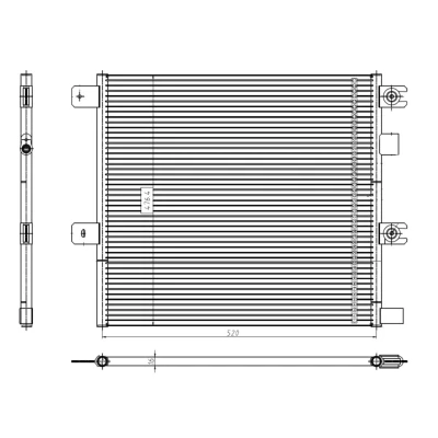 Abbildung von NRF Easy Fit 350504 Klimakondensator mit Dichtring 17,1 14,1 Aluminium 520