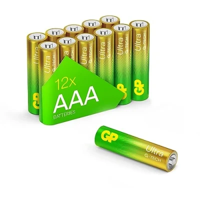 Abbildung von GP Ultra Alkaline Batterien AAA, Longlife, 1,5V, Micro Batterien, LR03, 12 Stück Vorratspack Die Neue G TECH Technologie