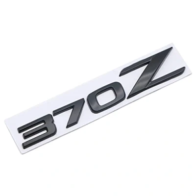 Abbildung von LAZIRO 3D Metall Auto Kofferraum Logo Aufkleber Abzeichen 350Z 370Z Emblem Passend for Nissan Coupe Black Edition GT Nismo Zubehör (Color : 370Z)