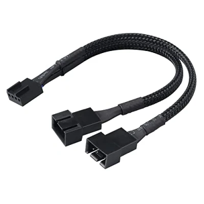 Abbildung von Akasa PC Lüfter Y Kabel [1x Stecker 3pol. 1x Buchse 4p Computer Kabel, (0.15 cm)