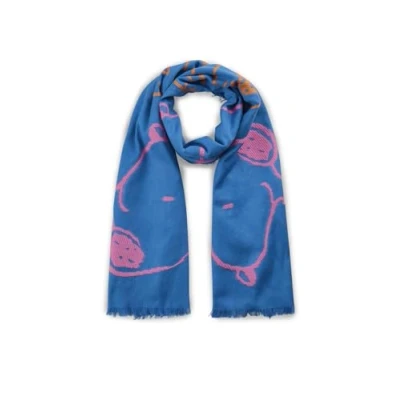 Abbildung von CODELLO TUCH 51S0035 WOVEN SCARF MODAL MIX SNOOPY 70X180CM (BLAU)