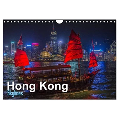 Abbildung von Hong Kong Skylines (Wandkalender 2025 DIN A4 quer), CALVENDO Monatskalender
