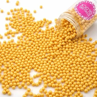 Abbildung von STREUSEL Pure Love gold 90g Zuckerperlen GLÜCK Zuckerstreusel Kindergeburtstag Weihnachten Tortendeko Cupcakes Muffins Christmas Kuchenstreusel Plätzchen Torte