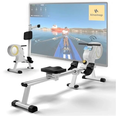 Abbildung von SportPlus Rudergerät für zuhause klappbar Heimtrainer 8 Widerstandsstufen leises Magnetbremssystem Rudermaschine Designed in Germany bis 150kg belastbar