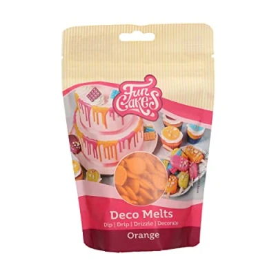Abbildung von FunCakes Deco Melts Orange Tauchen, drippen, dippen und dekorieren! in der Mikrowelle schmelzen jede Form gießen, 250 g