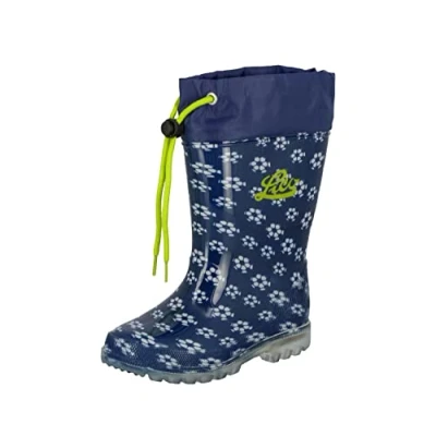 Abbildung von LICO Power Blinky Gummistiefel für Kinder, Größe: 27, Marine/weiss/lemon Schuhe