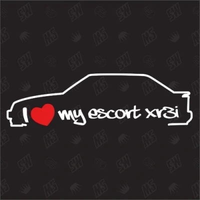 Abbildung von speedwerk motorwear I Love My Escort MK3 XR3i Sticker für Ford Bj. 82 85