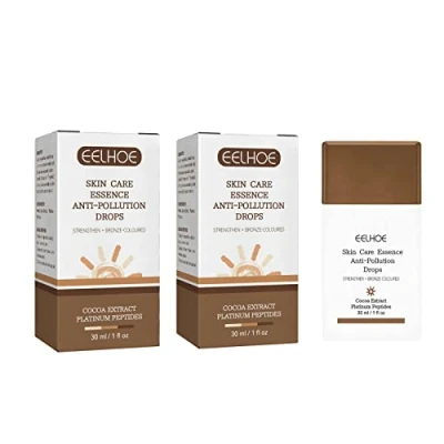 Abbildung von Ditanpu 2 Stück 30ml Bronzer Tropfen, Bronzing Drops Für Das Gesicht, Fake Tan Peptid Seren, Anti Pollution Essenz Strahlenden Glanz, Replenishing Face And Body Essence For Fine Lines