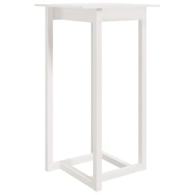 Abbildung von vidaXL Bartisch Stehtisch Loungetisch Tresentisch Tisch Küchentisch Bartresen Bistrotisch Partytisch Holztisch Weiß 60x60x110cm Massivholz Kiefer