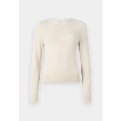 Abbildung von ONLY Onlvenice LIFE Pearl O NECK Strickpullover, Damen, Größe: XS, Birch
