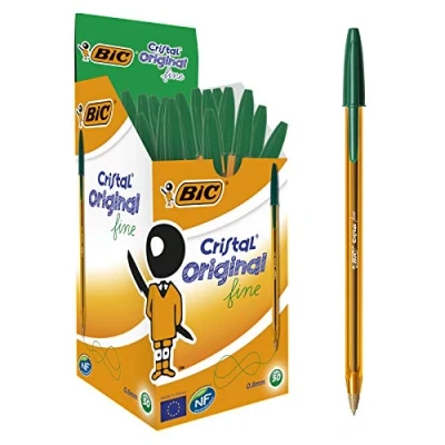 Abbildung von BIC 872729 Kugelschreiber Cristal Original fine (mit Kappe, 0.3 mm) Schachtel à 50 Stück, grün