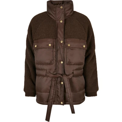 Abbildung von Urban Classics Sherpa MIX Winterjacke, Damen, Größe: Large, Brown
