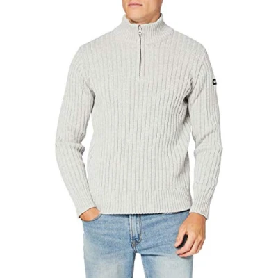 Abbildung von Schott Plecorage Strickpullover, Herren, Größe: XXL, Light grey
