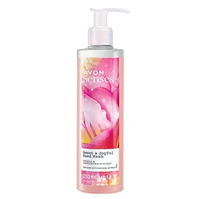 Abbildung von Avon Senses Sweat &amp; Joyful mit Freesie und Granatapfel Duft flüssige Handseife 250 Ml