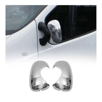 Abbildung von OMAC Spiegelkappen Spiegelabdeckung kompatibel mit Opel Vivaro 2001 2014 Chrom ABS Silber 2tlg