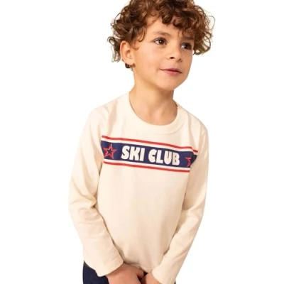 Abbildung von Petit Bateau Jungen Langarm T Shirt, Weiss Avalanche, 10 Jahre