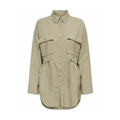 Abbildung von ONLY Flyaway Kragen Mantel Parka, Damen, Größe: Small, White pepper