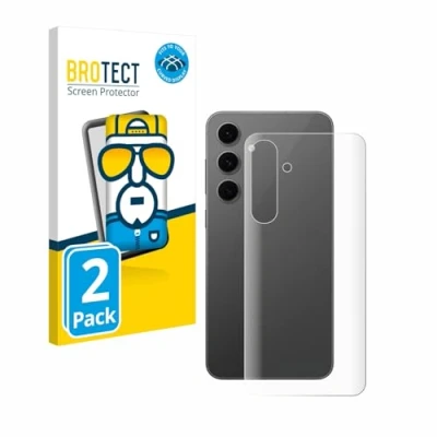 Abbildung von BROTECT 2 Stück Full Cover Schutzfolie für Samsung Galaxy S24 FE (Rückseite) Screen Displayschutz Folie [3D Curved, Kristall Klar]