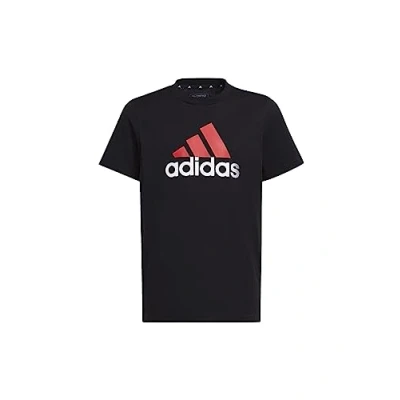 Abbildung von adidas Performance 2 TEE Unisex Tshirt print für Kinder, Größe: 128, Black/better scarlet/white