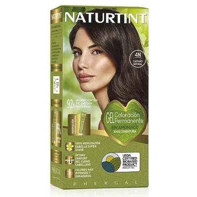 Abbildung von Naturtint Biobased Haarfarbe Oohne Ammoniak 4N Natur Kastanienbraun Hoher Anteil an natürlichen Inhaltsstoffen 170 ml