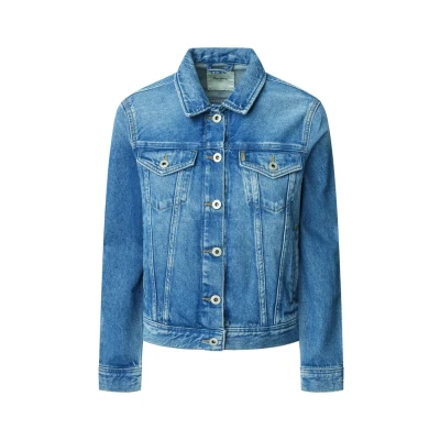 Abbildung von Pepe Jeans SLIM Jacket Jeansjacke, Damen, Größe: Small, Blue denim
