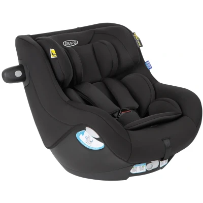 Abbildung von Graco SnugGo™ i Size R129, 360 drehbarer Reboarder für die Basisstation SnugTurn™ R129 (separat erhältlich), Autositz bis ca. 4 Jahre (40 105 cm), 5 Punkt Gurt, schwarz, Midnight