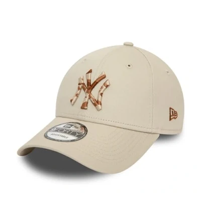 Abbildung von New Era York Yankees Baseball Cap beige NY verstellbar MLB Fancap Camouflage Logo One Size