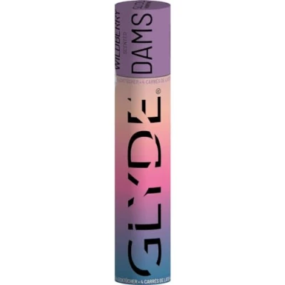 Abbildung von Oral Dams Lila Latex Schutztücher mit Waldbeeren Aroma (4 Tücher) 4 St