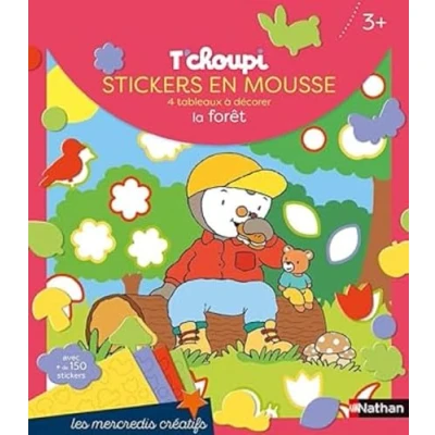 Abbildung von T&#039;choupi stickers en mousse la forêt: 4 tableaux à décorer. Avec plus de 150