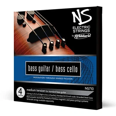 Abbildung von D&#039;Addario NS710 Elektrik Bass Cello Saitensatz mehrfach verdrillter Stahlkern Medium