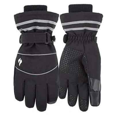 Abbildung von HEAT HOLDERS Thermo Arbeitshandschuhe Reflektierend für Winter Handschuhe mit Gefüttert Herren (Schwarz, L XL)