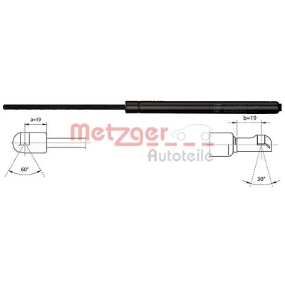 Abbildung von METZGER 2110423 Heckklappendämpfer 480 473 FIAT: Idea, LANCIA: Musa