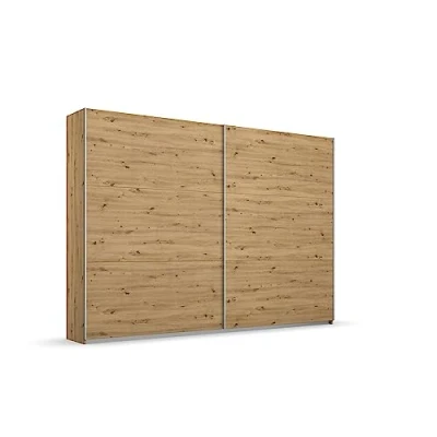 Abbildung von Rauch Möbel Aurelio Schrank Kleiderschrank Schwebetürenschrank, Eiche Artisan, Holz, 2 türig, inkl. 3 Kleiderstangen, Einlegeböden BxHxT 261x210x59 cm