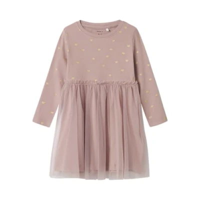 Abbildung von NAME IT Mädchen Nmfnadja Dress Noos Kleid, Deauville Mauve, 104 EU