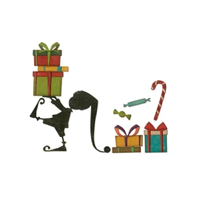 Abbildung von Sizzix Thinlits Stanzformen Set 12Pk Weihnachtsmannhelfer