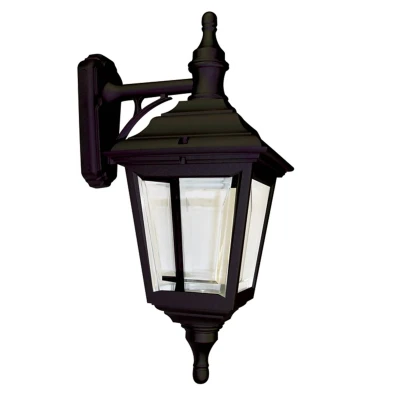 Abbildung von Elstead Lighting Kerry WALL Wandleuchte 1xE27 Polymer, Polycarbonat schwarz H:52cm L:28cm B:20,5cm IP44