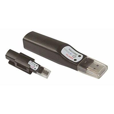 Abbildung von TFA Dostmann Log32 T Datenlogger für Temperatur, 31.1055, Speicher 60.000 Datensätze, L 22 (30) x B 21 (28) H 102 mm