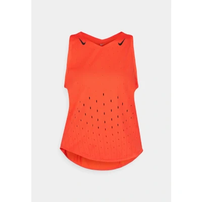 Abbildung von Nike Performance Singlet Top, Damen, Größe: Large, Light crimson/black