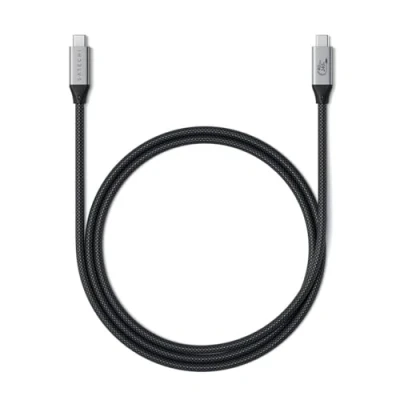 Abbildung von Satechi USB4 Pro Cable, Länge: 1,2 Meter Datenübertragung von bis zu 40 Gbit/s, Ladeleistung 240W, Unterstützt Bildauflösungen 8K/60Hz
