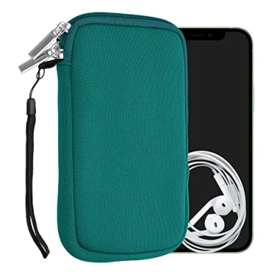 Abbildung von kwmobile Handytasche für Smartphones L 6,5&quot; Neopren Handy Hülle Petrol Tasche 16,5 x 8,9 cm Innenmaße