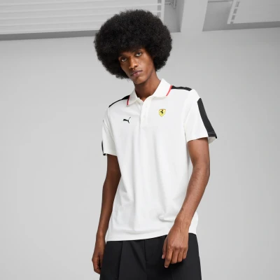 Abbildung von Puma Scuderia Ferrari HP Race MT7 Poloshirt Herren Mit Color Blocking White Größe: XXL