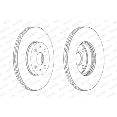 Abbildung von FERODO PREMIER Coat+ disc DDF1780C Bremsscheibe 275 22 4 100 Belüftet beschichtet ohne Schrauben TOYOTA: Yaris II Schrägheck, III Schrägheck