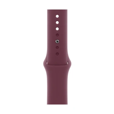 Abbildung von Apple Watch Armband Original Silikon und TPU (weich) Dunkelrot Geeignet für Series 1 9 / SE