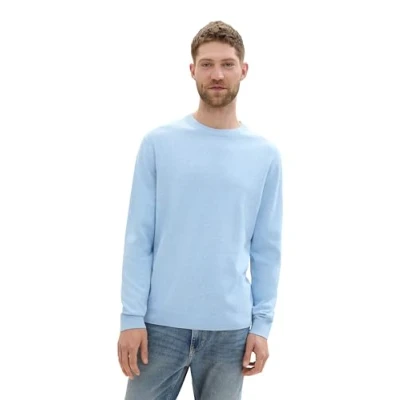 Abbildung von TOM Tailor Strickpullover, Herren, Größe: Large, Bright wave blue melange