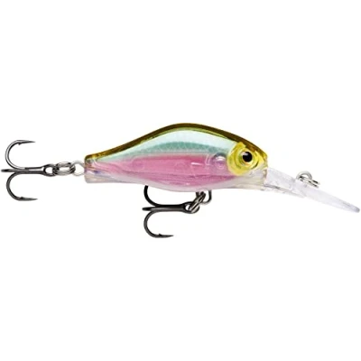 Abbildung von Rapala Shadow Rap Fat Jack Angelköder Angelzubehör für Forelle, Barsch und Döbel Süßwasser Spinnköder Lauftiefe 3m Fischköder 4cm, 4g Hergestellt in Estland Glassy Gill UV