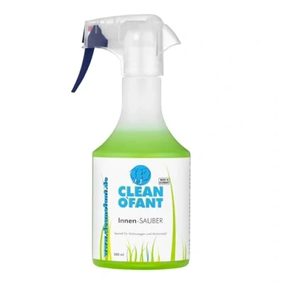 Abbildung von CLEANOFANT Innen SAUBER Spray 500 ml Reiniger Für Wohnwagen, Wohnmobil, Caravan Kunststoff, Gummi, Leder, Furnier, Aluminium, Lack, Folie