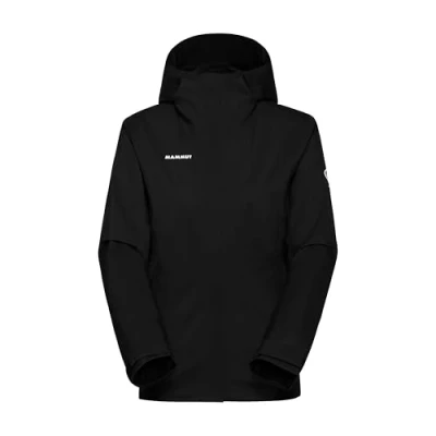 Abbildung von Mammut Damen Hardshelljacke, aus der Serie Alto, M, Schwarz, Kapuzenjacke, Funktionsjacke, DRYtechnology 2 L