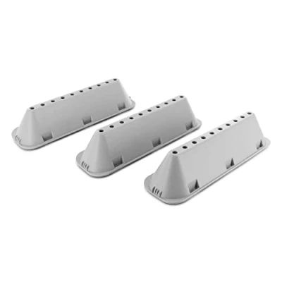 Abbildung von DL pro 3 x Trommelrippe 18,4x5,3x4cm für Indesit Hotpoint C00065463 Whirlpool Bauknecht 482000022670 Robuste Mitnehmerrippe Set mit 10 Löchern Weiß Waschmaschine Waschtrommel
