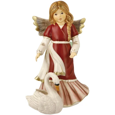 Abbildung von Goebel Engelfigur &quot;Engel Anmutiger Schwanenfreund, Weihnachtsdeko, Höhe ca. 26 cm&quot;, Sammlerfigur, Weihnachtsfigur, Dekofigur aus Steingut