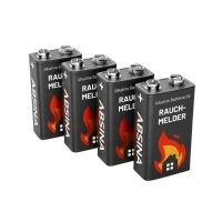 Abbildung von ABSINA 4x Rauchmelder Batterie 9V Block Alkaline Batterien Blockbatterien Batterie, (1 St)